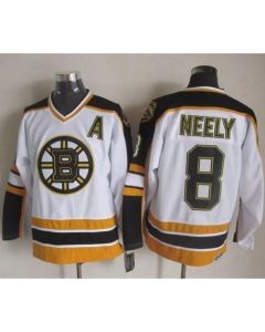 Bruins #8 Cam Neely White/Black CCM Throwback Stitched NHL Jersey