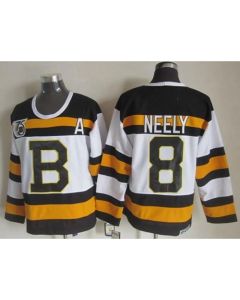 Bruins #8 Cam Neely White CCM Throwback 75TH Stitched NHL Jersey