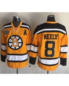 Bruins #8 Cam Neely Yellow Winter Classic CCM Throwback Stitched NHL Jersey