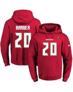 Buccaneers #20 Ronde Barber Red Name & Number Pullover NFL Hoodie