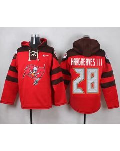 Buccaneers #28 Vernon Hargreaves III Red Player Pullover NFL Hoodie