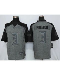 Buccaneers #3 Jameis Winston Gray Men's Stitched NFL Limited Gridiron Gray Jersey