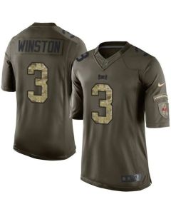 Buccaneers #3 Jameis Winston Green Youth Stitched NFL Limited Salute to Service Jersey