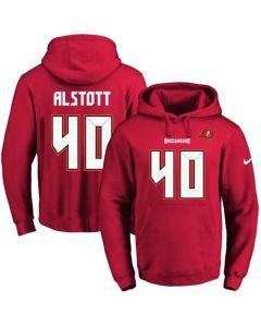 Buccaneers #40 Mike Alstott Red Name & Number Pullover NFL Hoodie