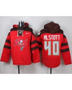 Buccaneers #40 Mike Alstott Red Player Pullover NFL Hoodie