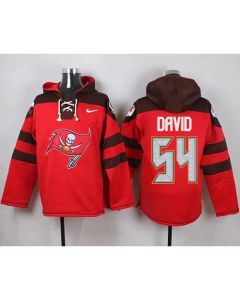 Buccaneers #54 Lavonte David Red Player Pullover NFL Hoodie