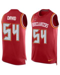 Buccaneers #54 Lavonte David Red Team Color Men's Stitched NFL Limited Tank Top Jersey