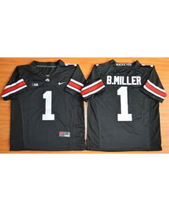 Buckeyes #1 Braxton Miller Black Limited Stitched NCAA Jersey