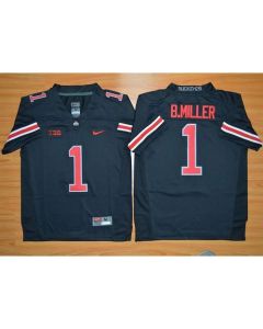 Buckeyes #1 Braxton Miller Black(Red No.) Limited Stitched Youth NCAA Jersey