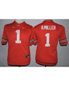 Buckeyes #1 Braxton Miller Red Stitched Youth NCAA Jersey