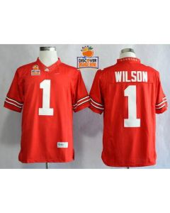 Buckeyes #1 Dontre Wilson Red Limited 2014 Discover Orange Bowl Patch Stitched NCAA Jersey