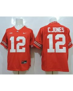 Buckeyes #12 Cardale Jones Red Limited Stitched NCAA Jersey