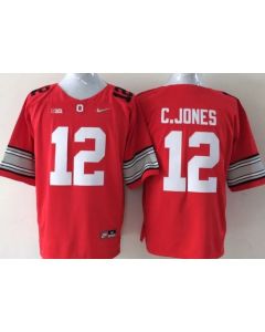 Buckeyes #12 Cardale Jones Red Stitched Youth NCAA Jersey