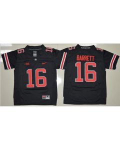 Buckeyes #16 J. T. Barrett Black(Red No.) Limited Stitched Youth NCAA Jersey