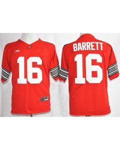 Buckeyes #16 J. T. Barrett Red Diamond Quest Stitched NCAA Jersey