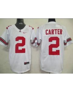 Buckeyes #2 Cris Carter White Stitched NCAA Jersey