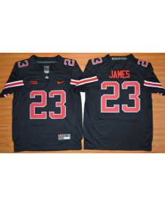 Buckeyes #23 Lebron James Black(Red No.) Limited Stitched Youth NCAA Jersey