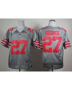 Buckeyes #27 Eddie George Grey Stitched NCAA Jersey