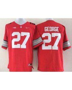 Buckeyes #27 Eddie George Red Limited Stitched NCAA Jersey