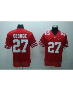 Buckeyes #27 Eddie George Red Stitched NCAA Jersey