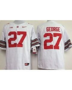 Buckeyes #27 Eddie George White Stitched NCAA Jersey