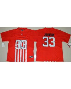 Buckeyes #33 Pete Johnson Red Alternate Elite Stitched NCAA Jersey