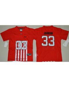 Buckeyes #33 Pete Johnson Red Alternate Elite Stitched Youth NCAA Jersey