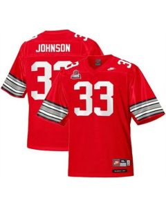 Buckeyes #33 Pete Johnson Red Legends of the Scarlet & Gray Throwback Stitched NCAA Jersey