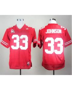 Buckeyes #33 Red Stitched NCAA Jersey