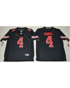 Buckeyes #4 Curtis Samuel Black(Red No.) Limited Stitched NCAA Jersey
