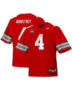 Buckeyes #4 Kirk Herbstreit Red Legends of the Scarlet & Gray Throwback Stitched NCAA Jersey
