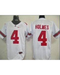 Buckeyes #4 Santonio Holmes White Stitched NCAA Jersey