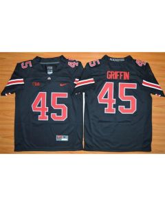Buckeyes #45 Archie Griffin Black(Red No.) Limited Stitched Youth NCAA Jersey