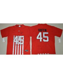 Buckeyes #45 Archie Griffin Red Alternate Elite Stitched NCAA Jersey