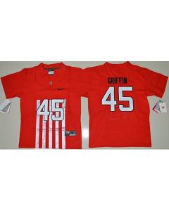 Buckeyes #45 Archie Griffin Red Alternate Elite Stitched Youth NCAA Jersey