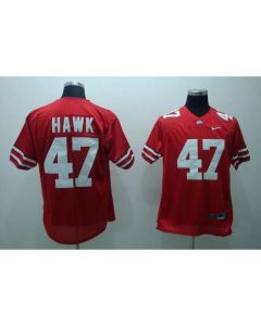 Buckeyes #47 A. J. Hawk Red Stitched NCAA Jersey