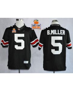 Buckeyes #5 Braxton Miller Black Limited 2014 Discover Orange Bowl Patch Stitched NCAA Jersey