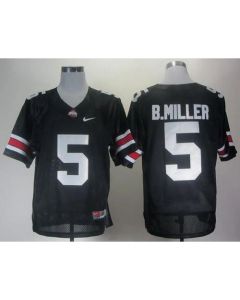 Buckeyes #5 Braxton Miller Black Stitched NCAA Jersey