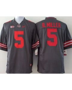 Buckeyes #5 Braxton Miller Grey Stitched Youth NCAA Jersey