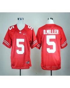 Buckeyes #5 Braxton Miller Red Stitched NCAA Jersey
