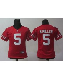 Buckeyes #5 Braxton Miller Red Women's Stitched NCAA Jersey