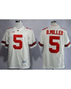 Buckeyes #5 Braxton Miller White Limited Stitched NCAA Jersey