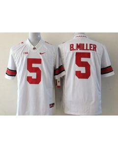 Buckeyes #5 Braxton Miller White Stitched Youth NCAA Jersey
