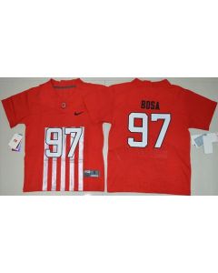 Buckeyes #97 Joey Bosa Red Alternate Elite Stitched Youth NCAA Jersey