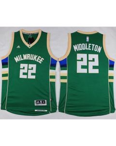 Bucks #22 Khris Middleton Green Stitched NBA Jersey