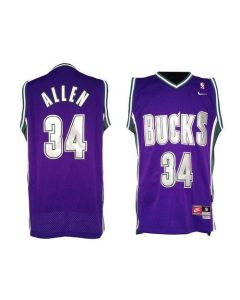 Bucks #34 Ray Allen Purple Soul Swingman Stitched NBA Jersey