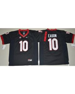 Bulldogs #10 Jacob Eason Black Limited Stitched NCAA Jersey