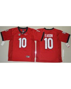 Bulldogs #10 Jacob Eason Red Limited Stitched NCAA Jersey