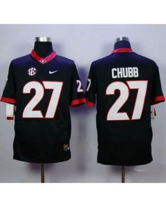 Bulldogs #27 Nick Chubb Black Limited Stitched NCAA Jersey