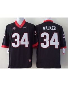 Bulldogs #34 Herschel Walker Black Stitched Youth NCAA Jersey